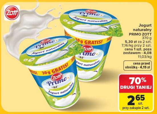 Jogurt naturalny PRIMO ZOTT