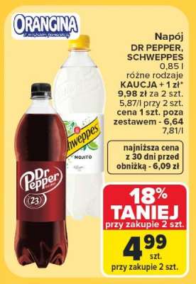 Napój DR PEPPER, SCHWEPPES