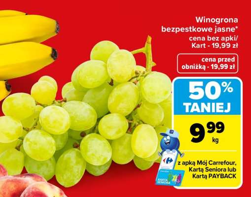 Winogrona bezpestkowe jasne