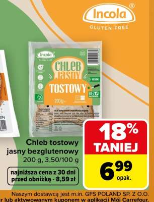 Chleb tostowy jasny bezglutenowy