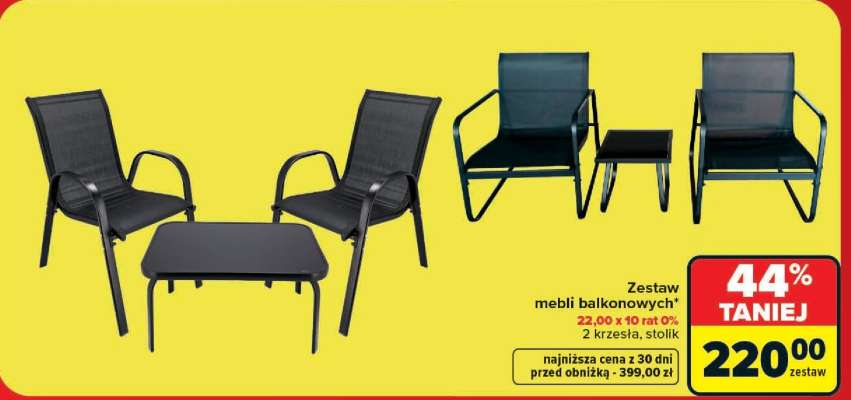 Zestaw mebli balkonowych