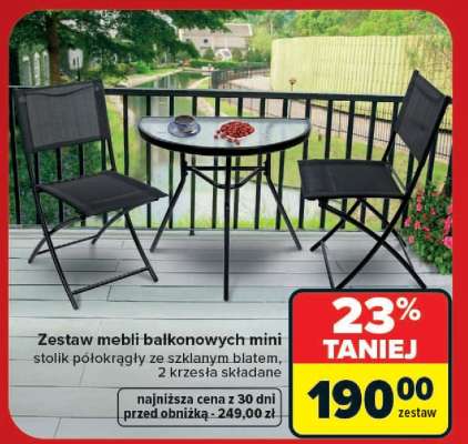 Zestaw mebli balkonowych mini