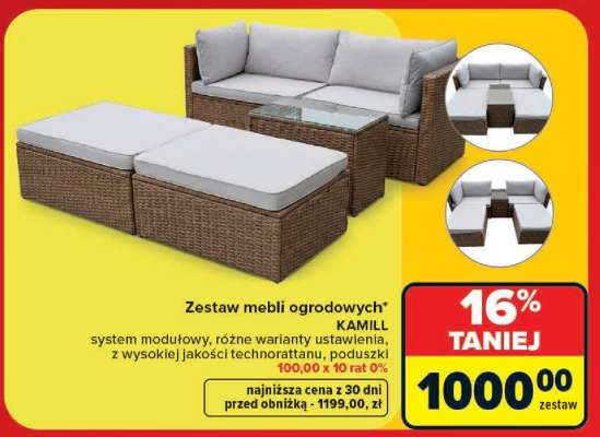 ZESTAW MEBLI OGRODOWYCH