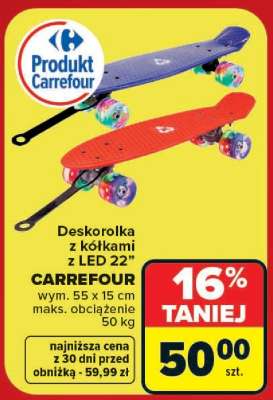 Deskorolka z kółkami z LED 22”