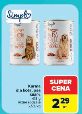 Karma dla kota, psa SIMPL