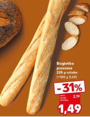 Bagietka pszenna 220 g sztuka