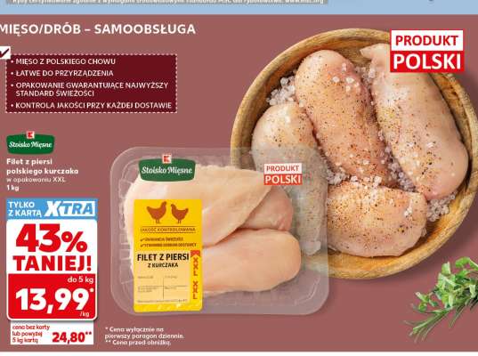 Filet z piersi polskiego kurczaka w opakowaniu XXL