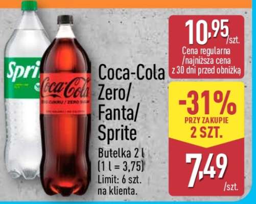Coca Cola Zero/ Fanta/Sprite
