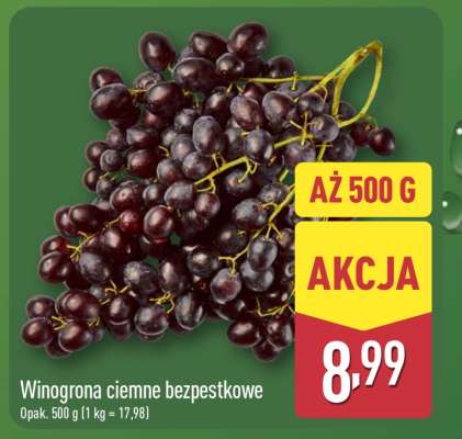 Winogrona ciemne bezpestkowe