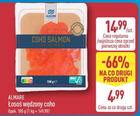 ALMARE Łosoś wędzony coho