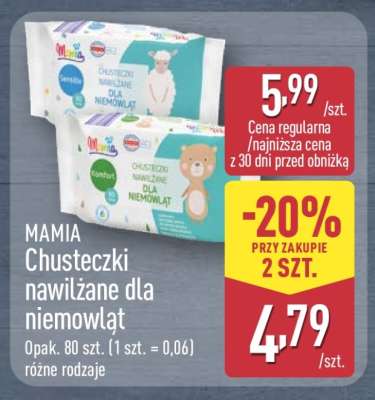MAMIA Chusteczki nawilżane dla niemowląt