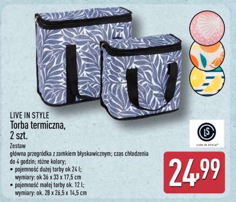 LIVE IN STYLE Torba termiczna, 2 szt.