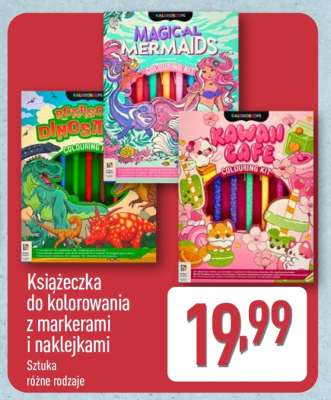 Książeczka do kolorowania z markerami i naklejkami
