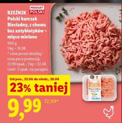 Polski kurczak Biesiadny, z chowu bez antybiotyków – mięso mielone