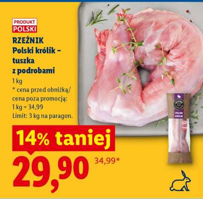 Rzeźnik Polski królik – tuszka z podrobami