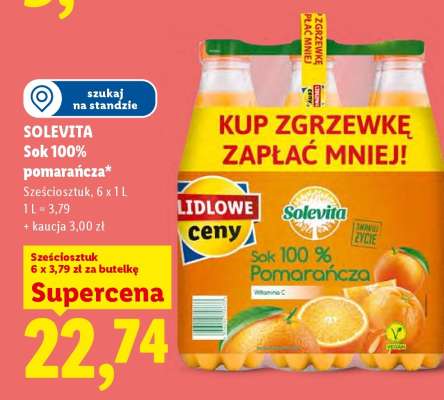 Solevita Sok 100% pomarańcza