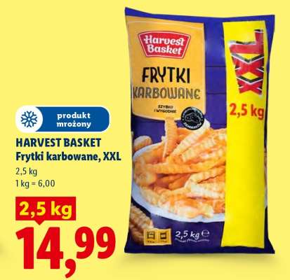 HARVEST BASKET Frytki karbowane, XXL