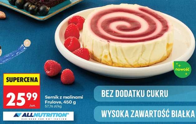 Sernik z malinami Frulove, 450 g
