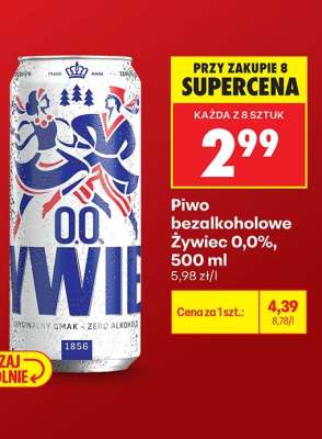 Piwo bezalkoholowe Żywiec 0,0 500 ml