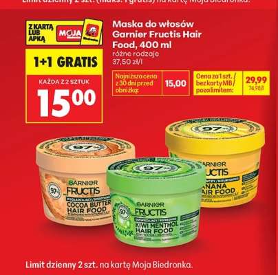 Maska do włosów Garnier Fructis Hair Food, 400 ml