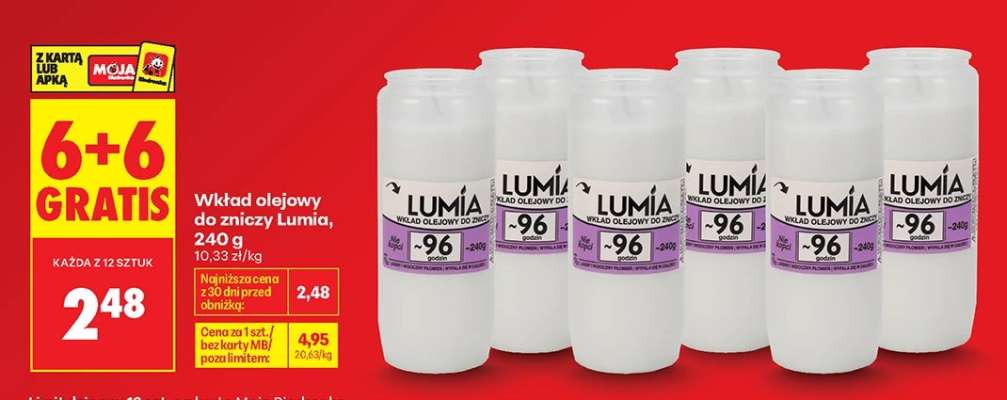 Wkład olejowy do zniczy Lumia 240 g