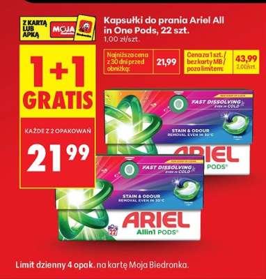 Kapsułki do prania Ariel All in One Pods, 22 szt.