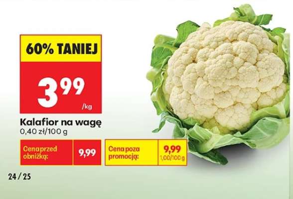 Kalafior na wagę
