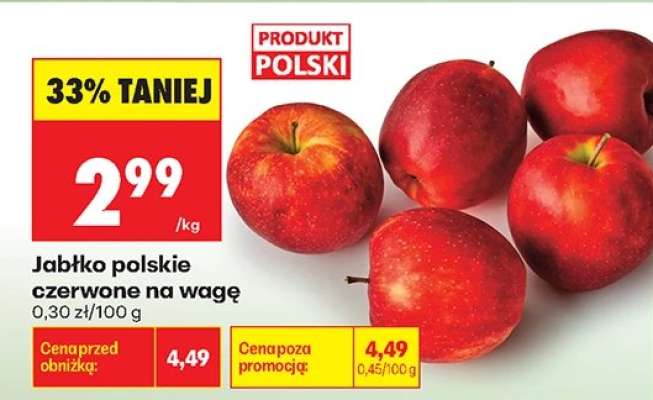 Jabłko polskie czerwone na wage