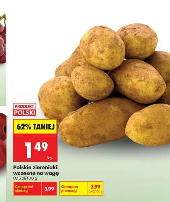 Polskie ziemniaki wczesne na wagę