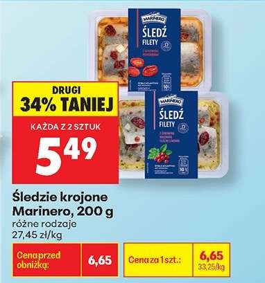 Śledzie krojone Marinero 200 g