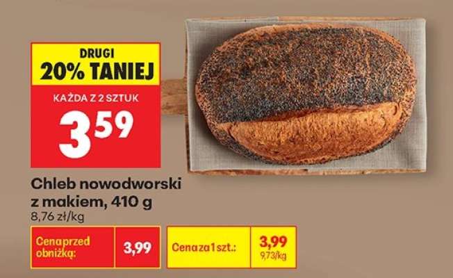 Chleb nowodworski z makiem, 410 g