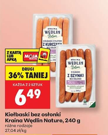 Kiełbaski bez osłonki Kraina Wędlin Nature, 240 g