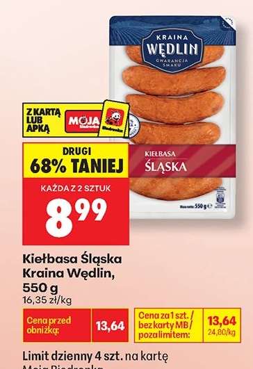 Kiełbasa Śląska Kraina Wędlin 550 g
