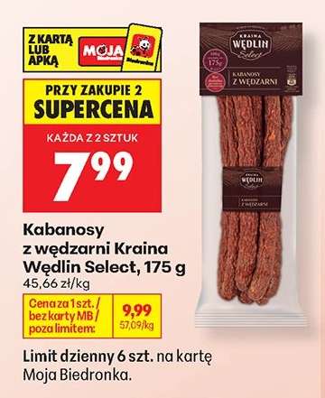 Kabanosy z wędzarni Kraina Wędlin Select , 175 g