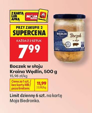 Boczek w słoju Kraina Wędlin, 500 g