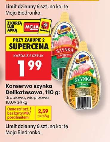 Konserwa szynka Delikatesowa, 110 g