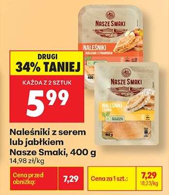 Naleśniki z serem lub jabłkiem Nasze Smaki, 400 g