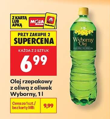 Olej rzepakowy z oliwą z oliwek Wyborny, 1l
