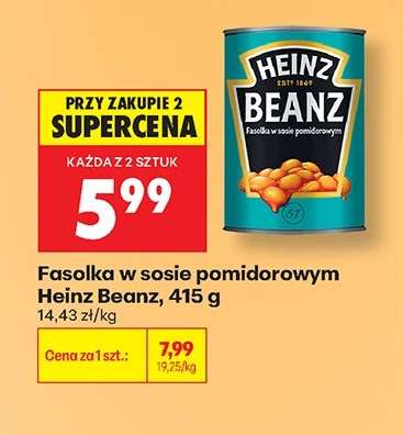 Fasolka w sosie pomidorowym Heinz Beanz, 415 g