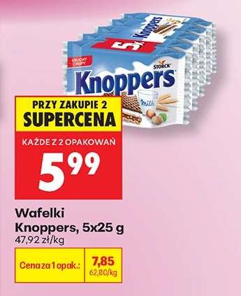 Wafelki Knoppers, 5x25 g