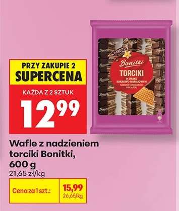 Wafle z nadzieniem torciki Bonitki, 600 g