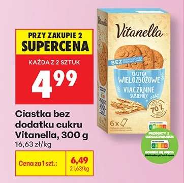 Ciastka bez dodatku cukru Vitanella, 300 g