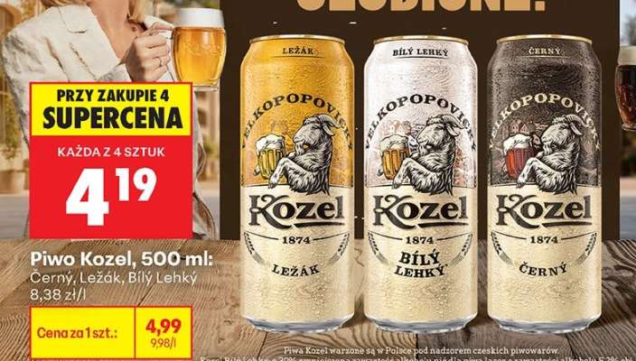 Piwo Kozel, 500 ml