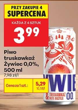 Piwo truskawkaż Żywiec 0,0%, 500 ml