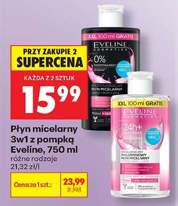 Płyn micelarny 3w1 z pompką Eveline, 750 ml