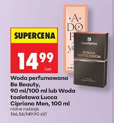 Woda perfumowana Be Beauty, 90 ml/100 ml lub Woda toaletowa Lucca Cipriano Men, 100 ml