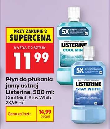 Płyn do płukania jamy ustnej Listerine, 500 ml: Cool Mint, Stay White