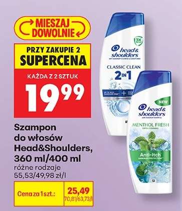 Szampon do włosów Head Shoulders 360 ml 400 ml