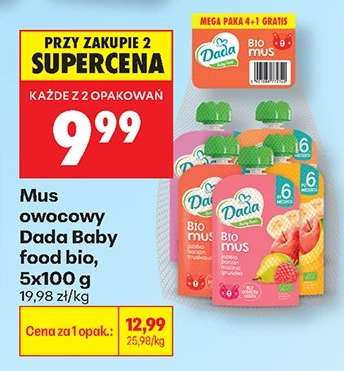 Mus owocowy Dada Baby food bio , 5x100 g