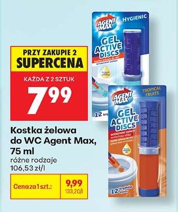 Kostka żelowa do WC Agent Max, 75 ml